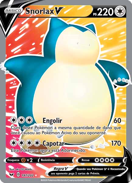 Carta Snorlax V (197 / 202)