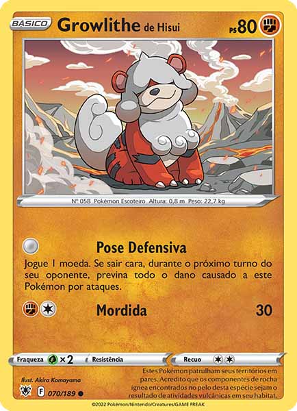 Carta Growlithe de Hisui (70 / 189)