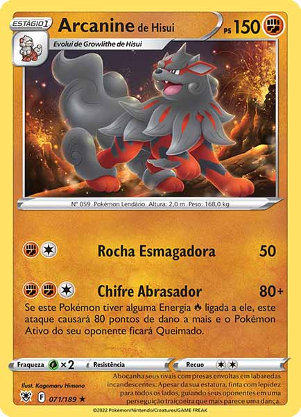 Carta Arcanine de Hisui (71 / 189)