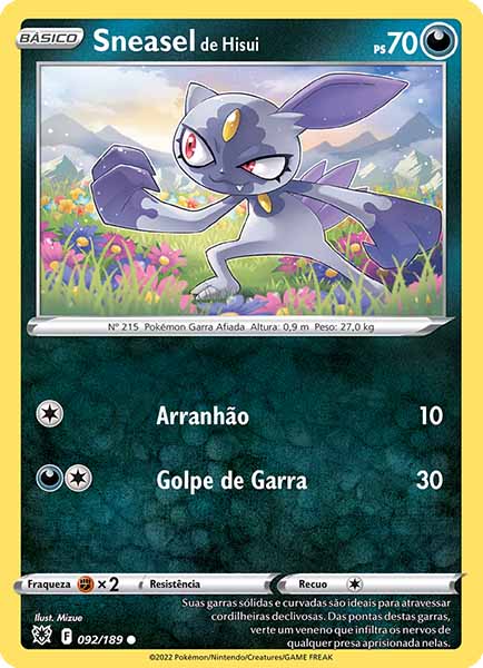 Carta Sneasel de Hisui (92 / 189)