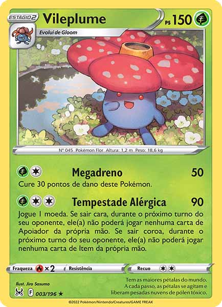 Carta Vileplume (3 / 196)