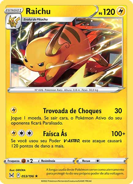 Carta Raichu (53 / 196)