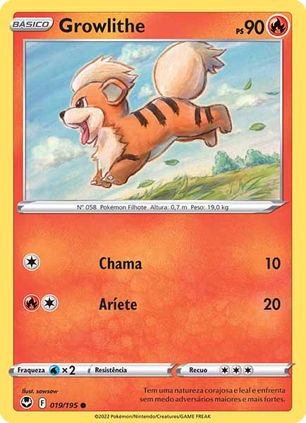 Carta Growlithe (19 / 195)