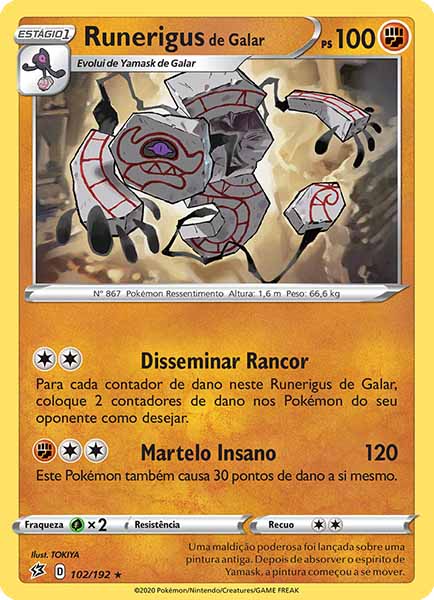 Carta Galarian Runerigus (102 / 192)