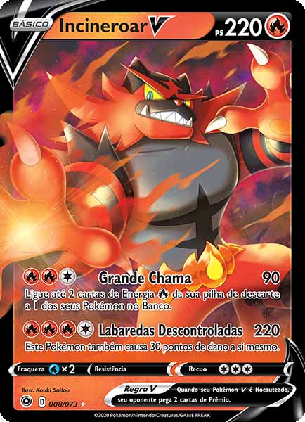 Carta Incineroar V (8 / 73)