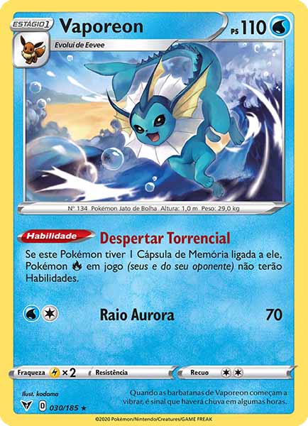 Carta Vaporeon (30 / 185)