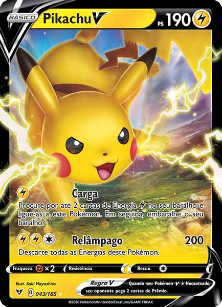 Carta Pikachu V (43 / 185)