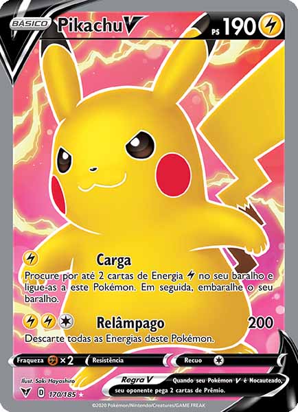 Carta Pikachu V (170 / 185)