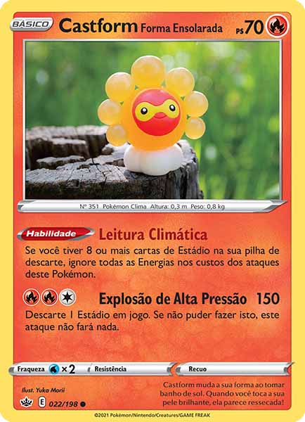 Carta Castform Forma Ensolarada (22 / 198)