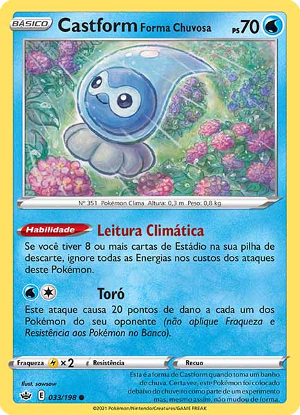 Carta Castform Forma Chuvosa (33 / 198)