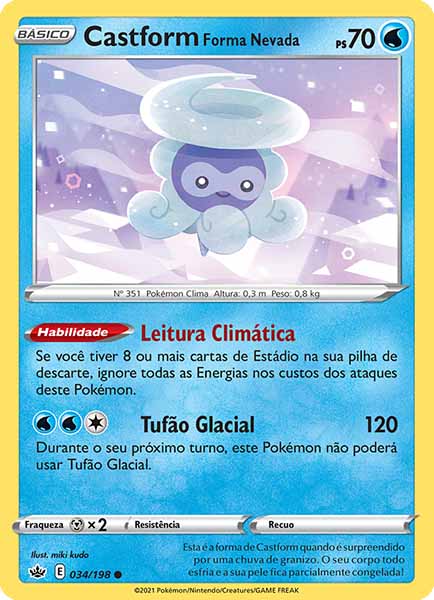 Carta Castform Forma Nevada (34 / 198)