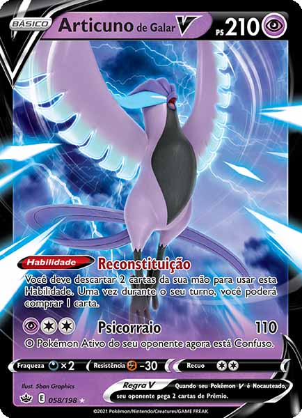 Carta Articuno de Galar-V (58 / 198)