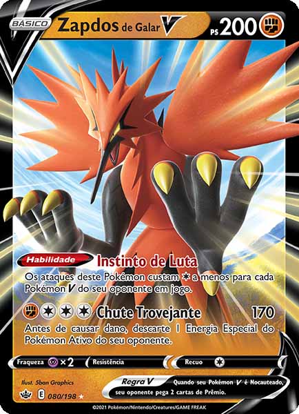 Carta Zapdos de Galar-V (80 / 198)