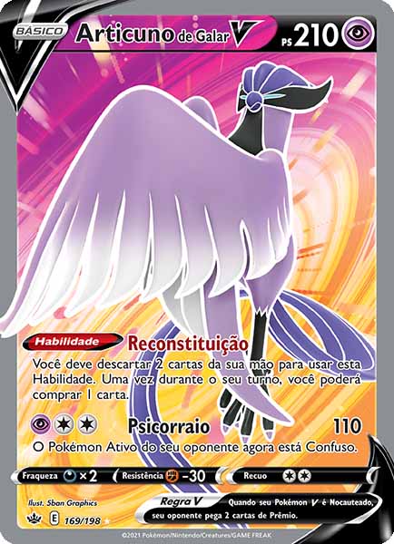 Carta Articuno de Galar-V (169 / 198)