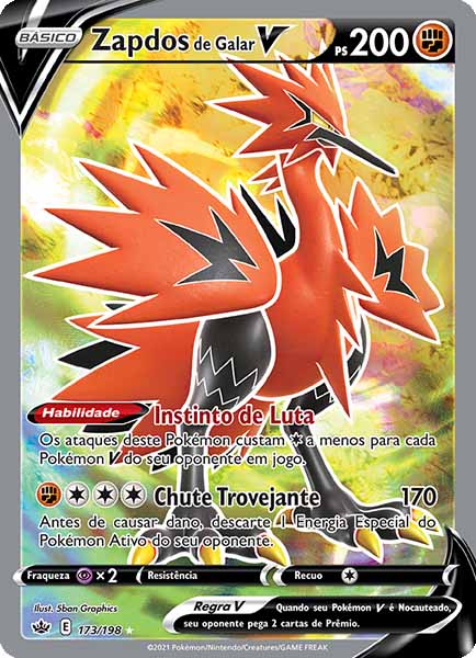 Carta Zapdos de Galar-V (173 / 198)