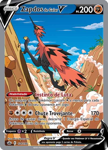 Carta Zapdos de Galar-V (174 / 198)