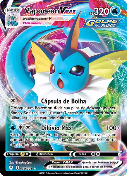 Carta Vaporeon-VMAX (30 / 203)